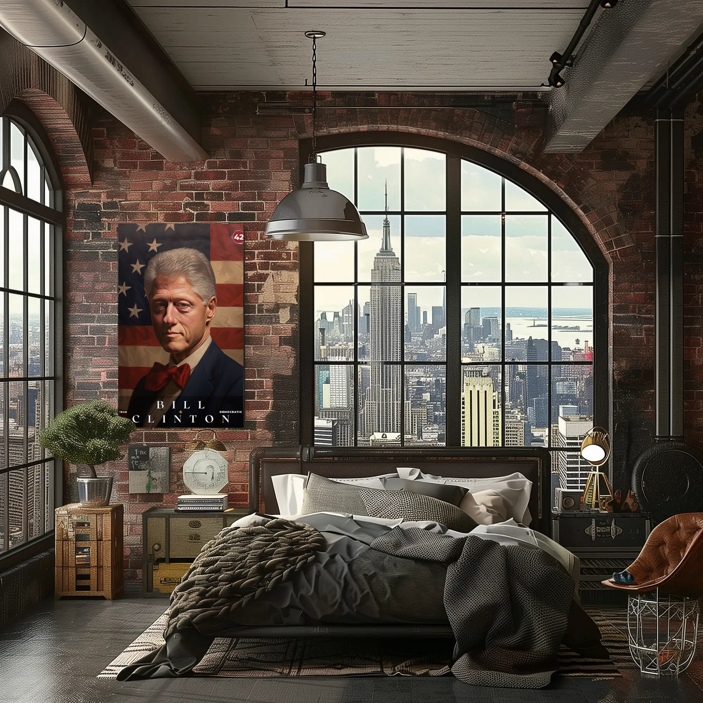 Bill Clinton 42nd President Of The United States Portrait
