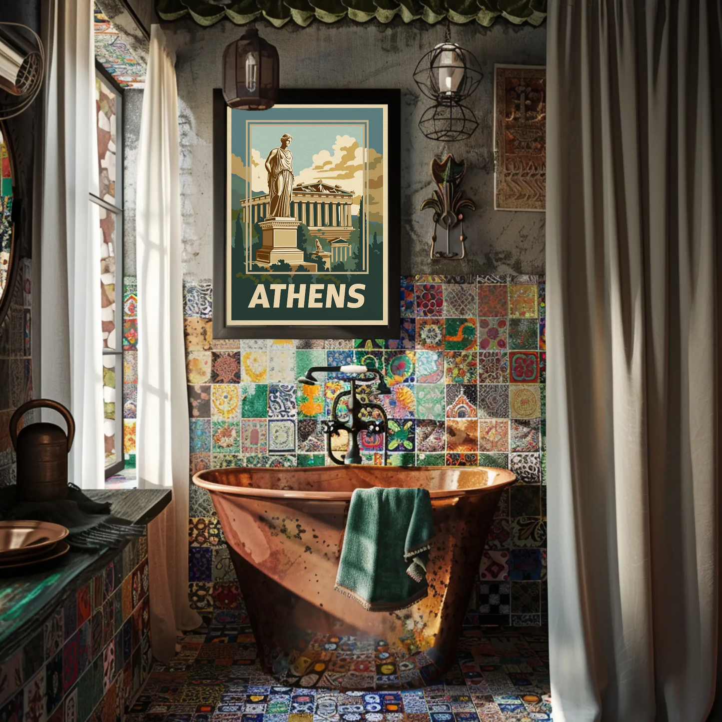 Athens Vintage Travel Poster