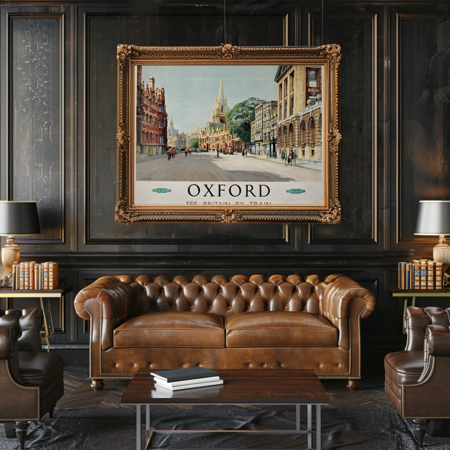 Oxford Travel by Train Poster