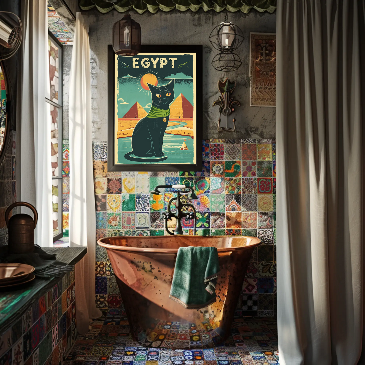 Egyptian Cat Mystique Poster