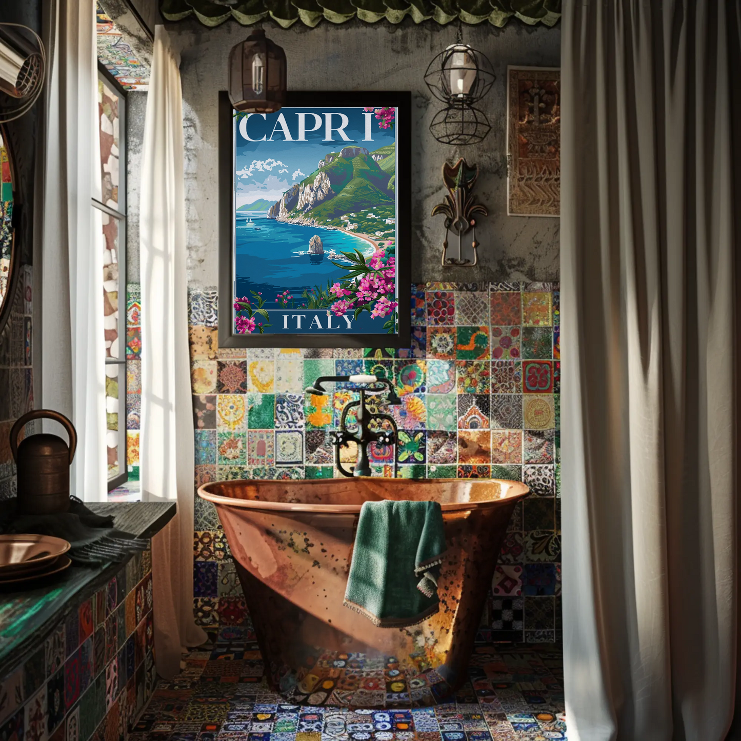 Capri Italy Vintage Poster