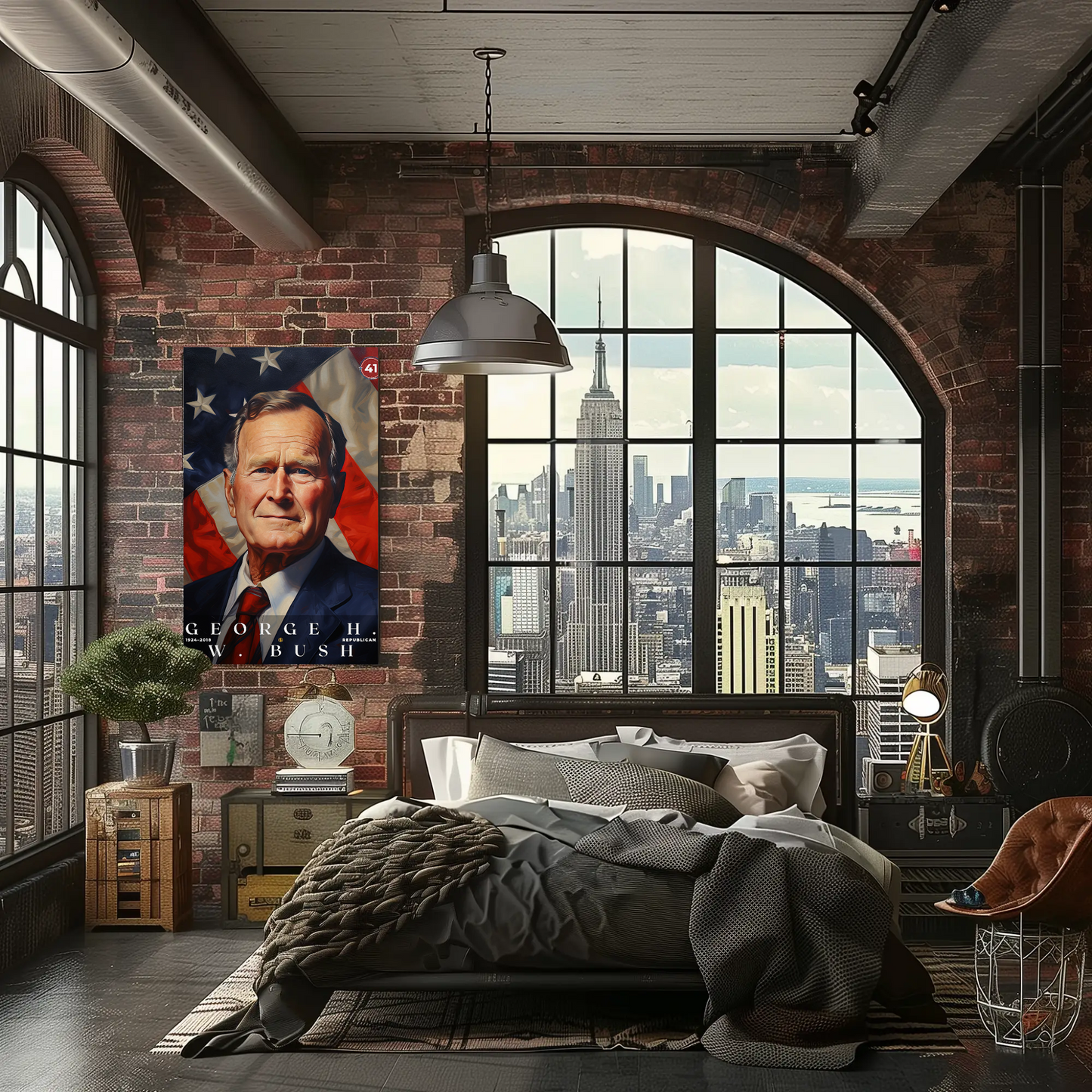 George Bush 41st President Of The United States Portrait