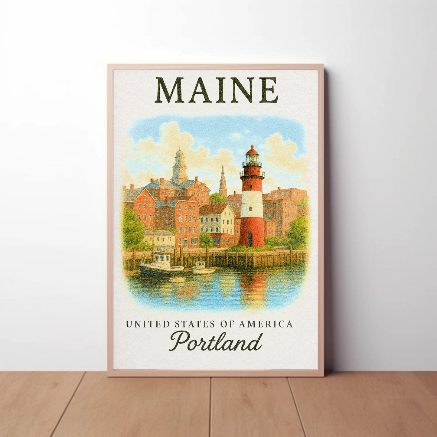 Maine, Portland Signature Series Vintage Travel Poster