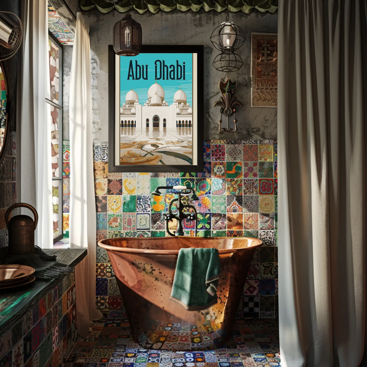 Abu Dhabi Vintage Poster