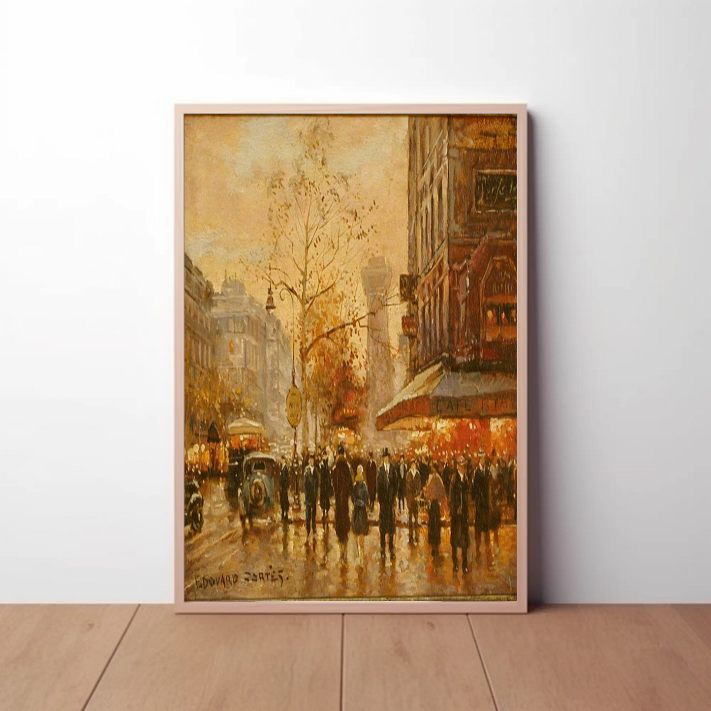 Vintage Paris Café – Evening Lights