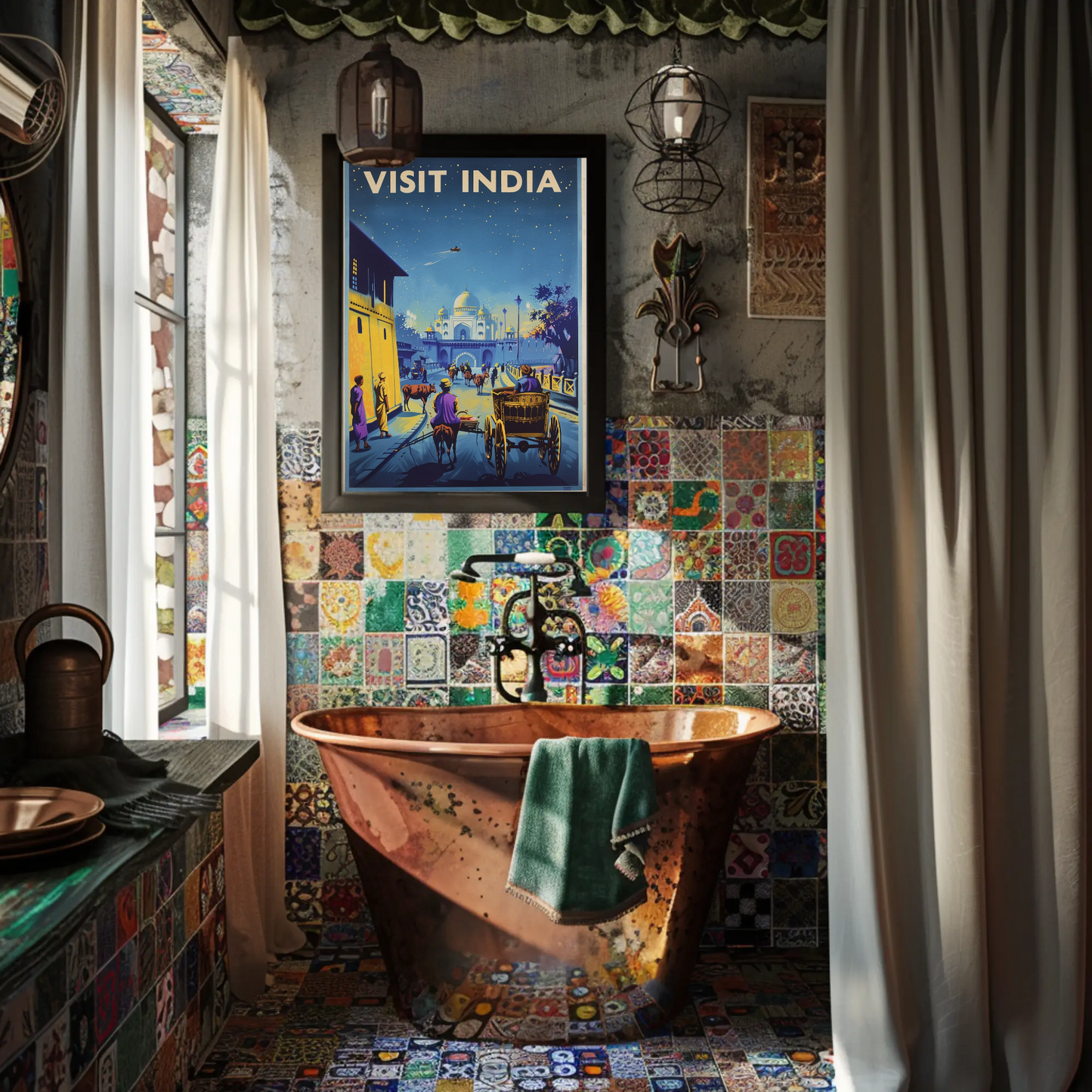 Visit India Vintage Poster
