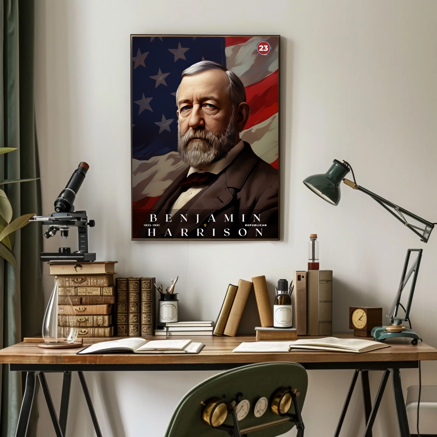 Benjamin Harrison 23rd President Of The United States Portrait