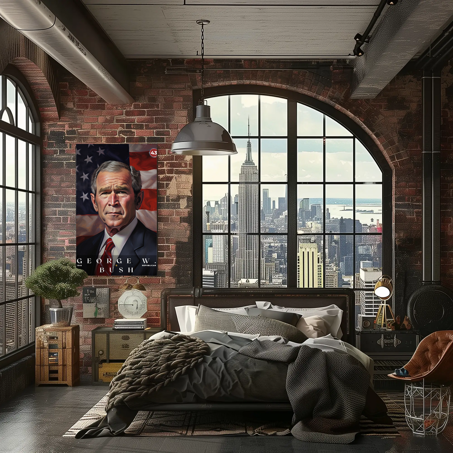 George W. Bush 43rd President Of The United States Portrait