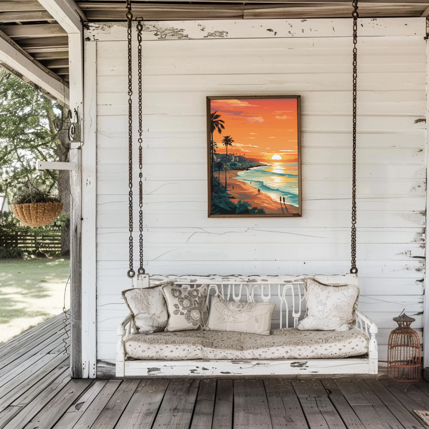California Sunset Vintage Poster