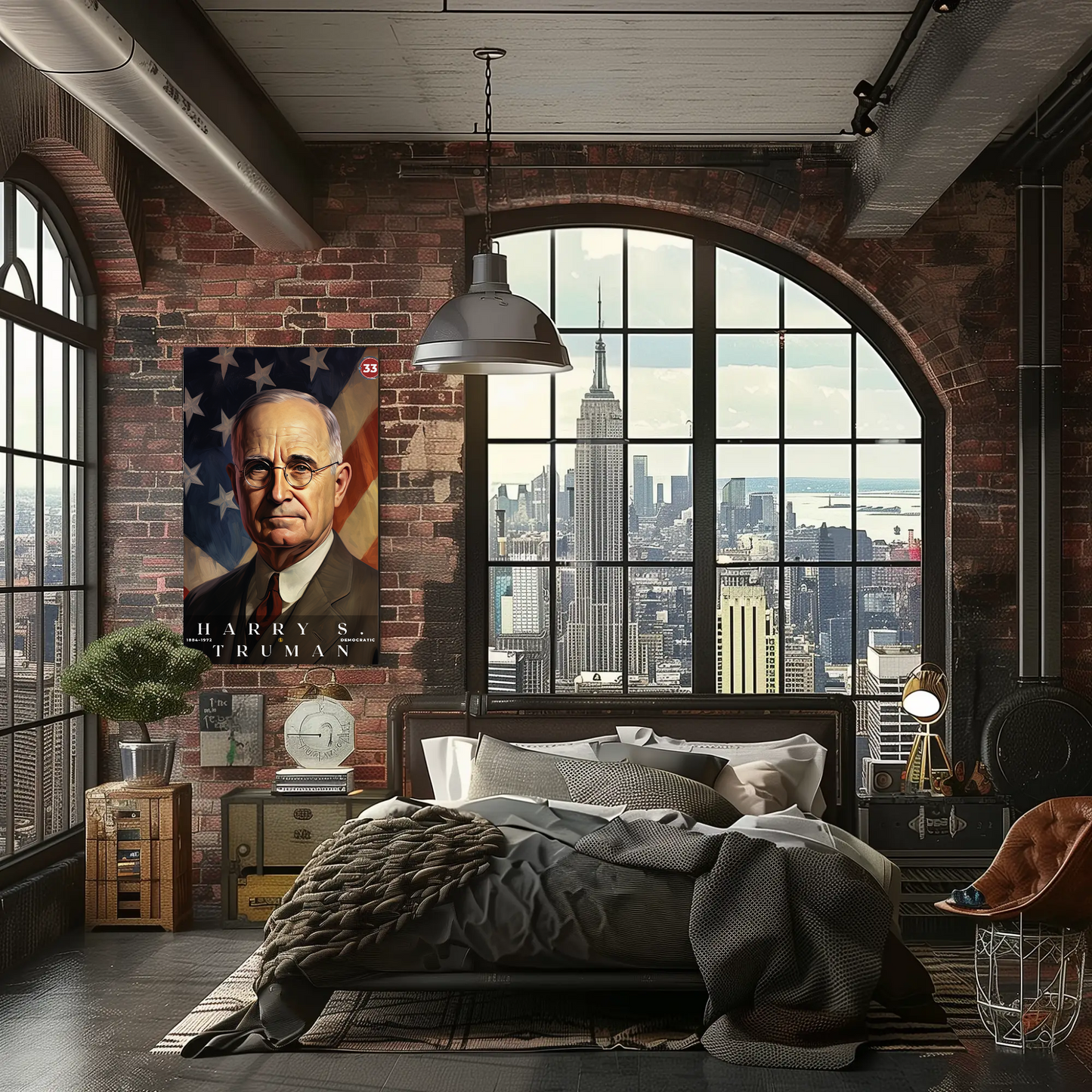 Harry Truman 33rd President Of The United States Portrait