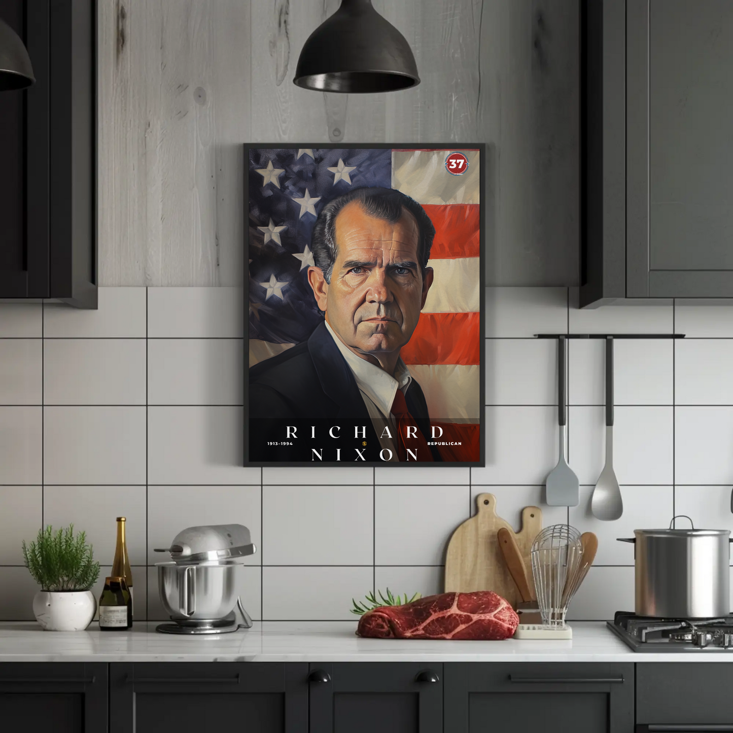 Richard Nixon 37th President Of The United States Portrait