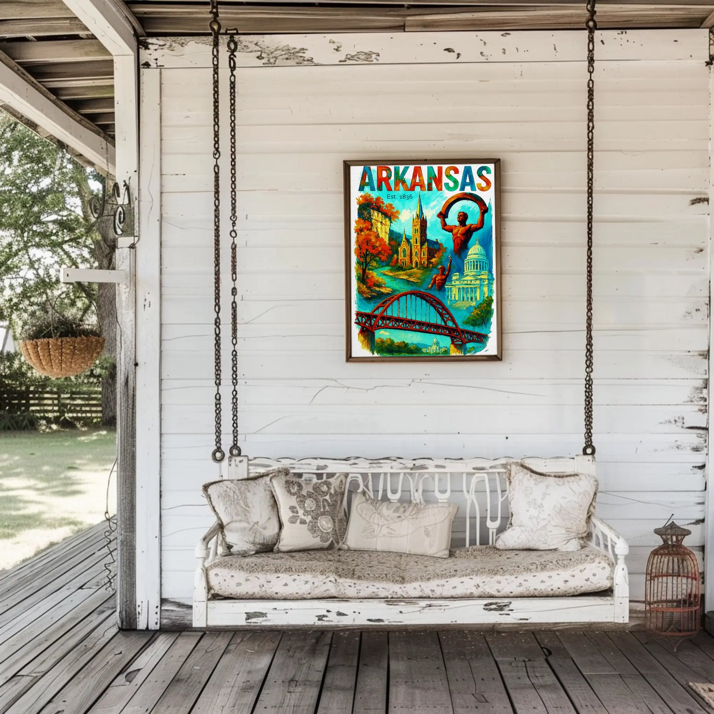 Arkansas Wall Art Vintage Travel Poster
