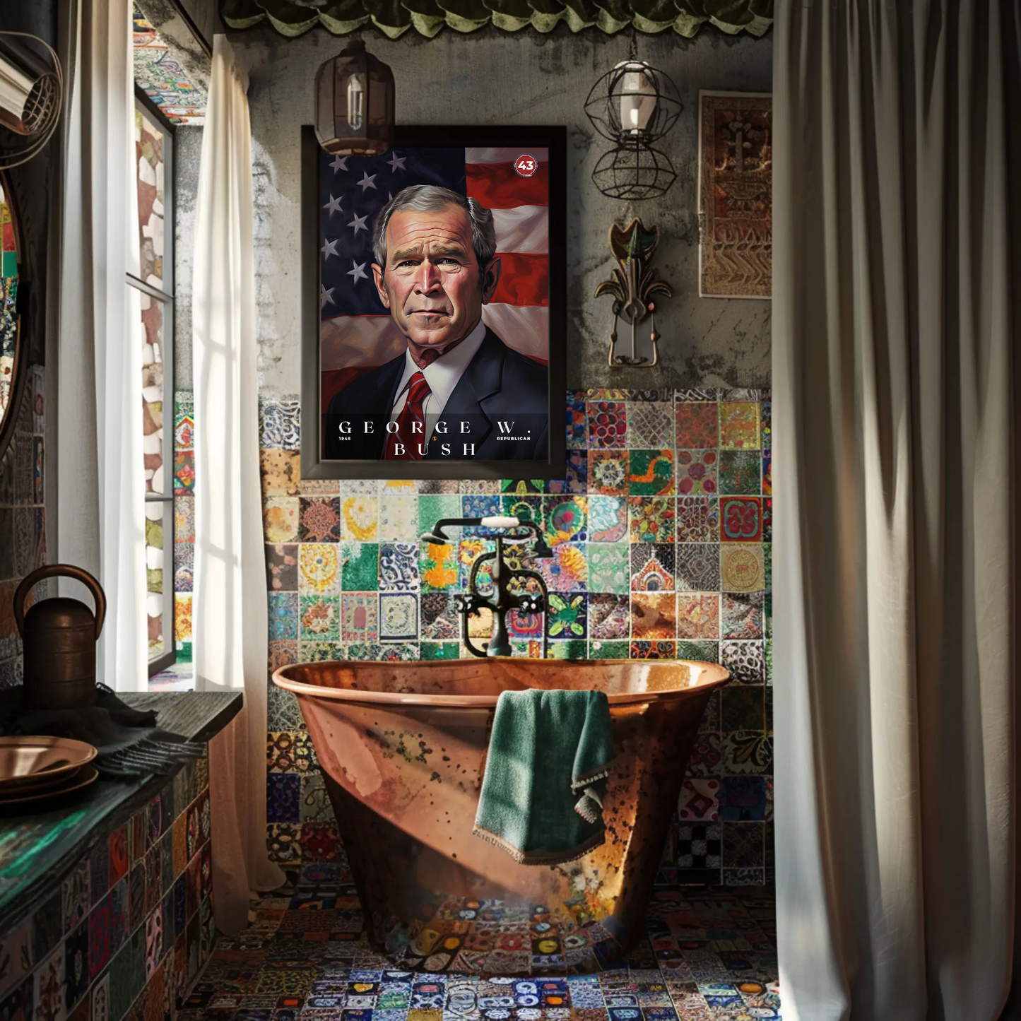George W. Bush 43rd President Of The United States Portrait