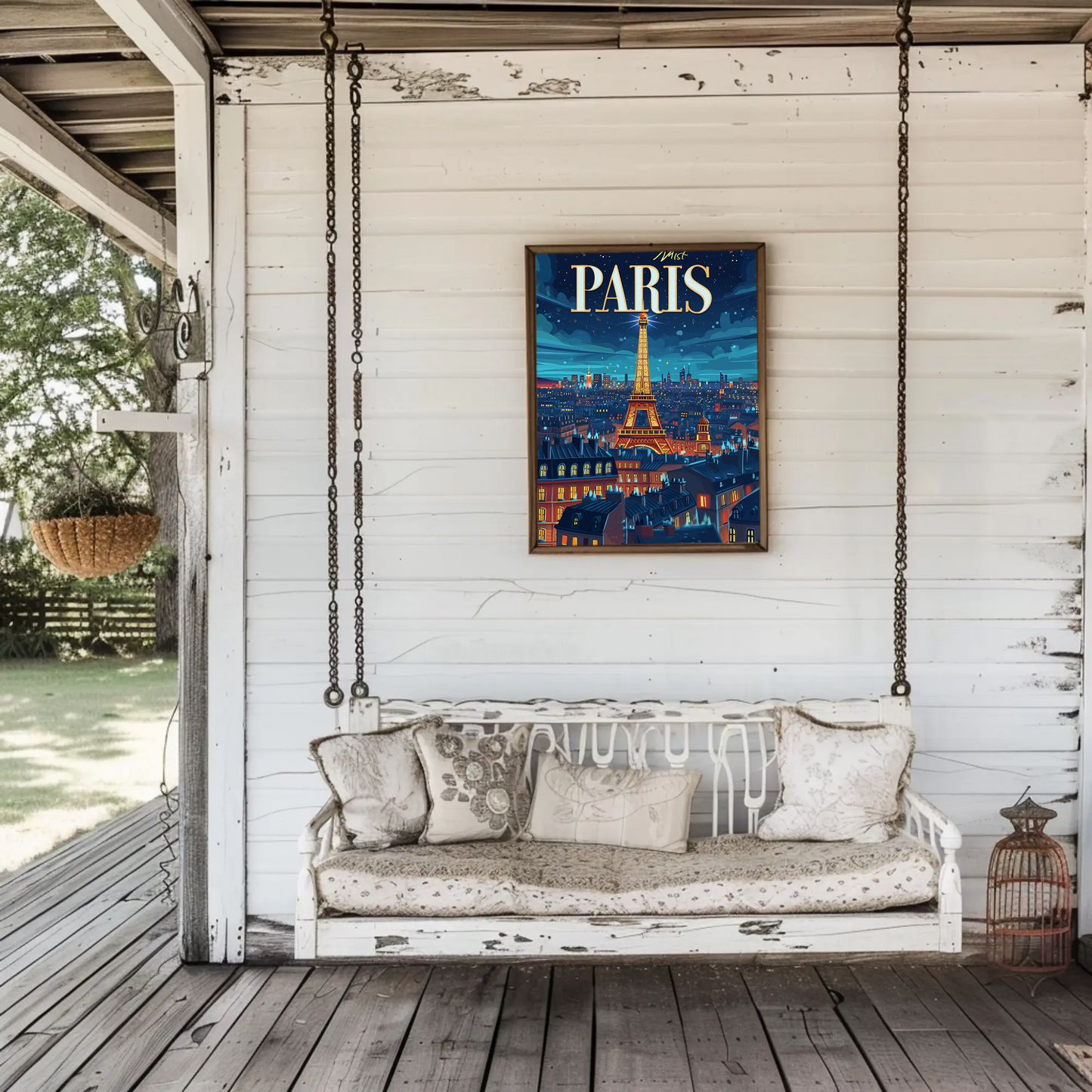 Paris Night Vintage Poster