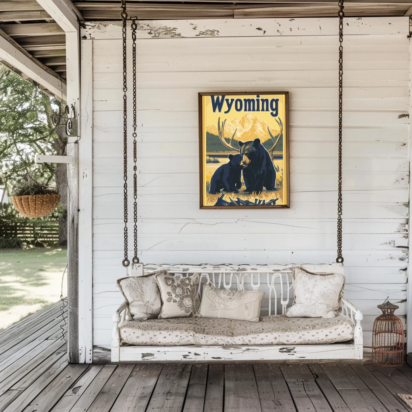 Wyoming Black Bear Vintage Poster
