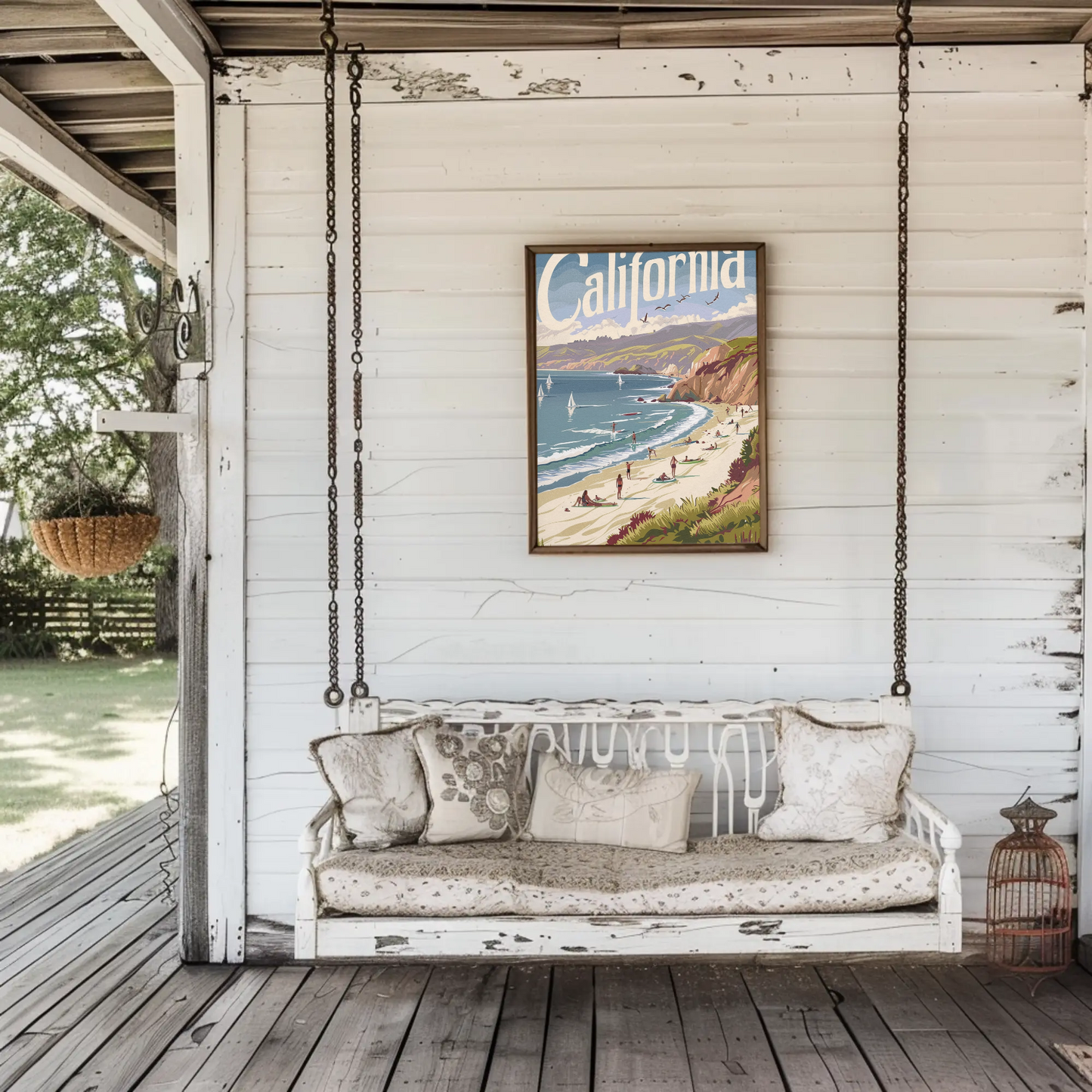 California Beach Vintage Poster