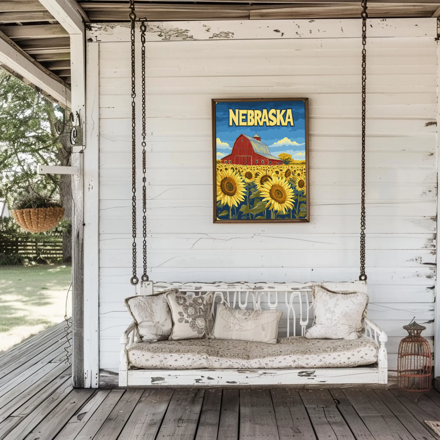 Nebraska Sunflower Fields Poster