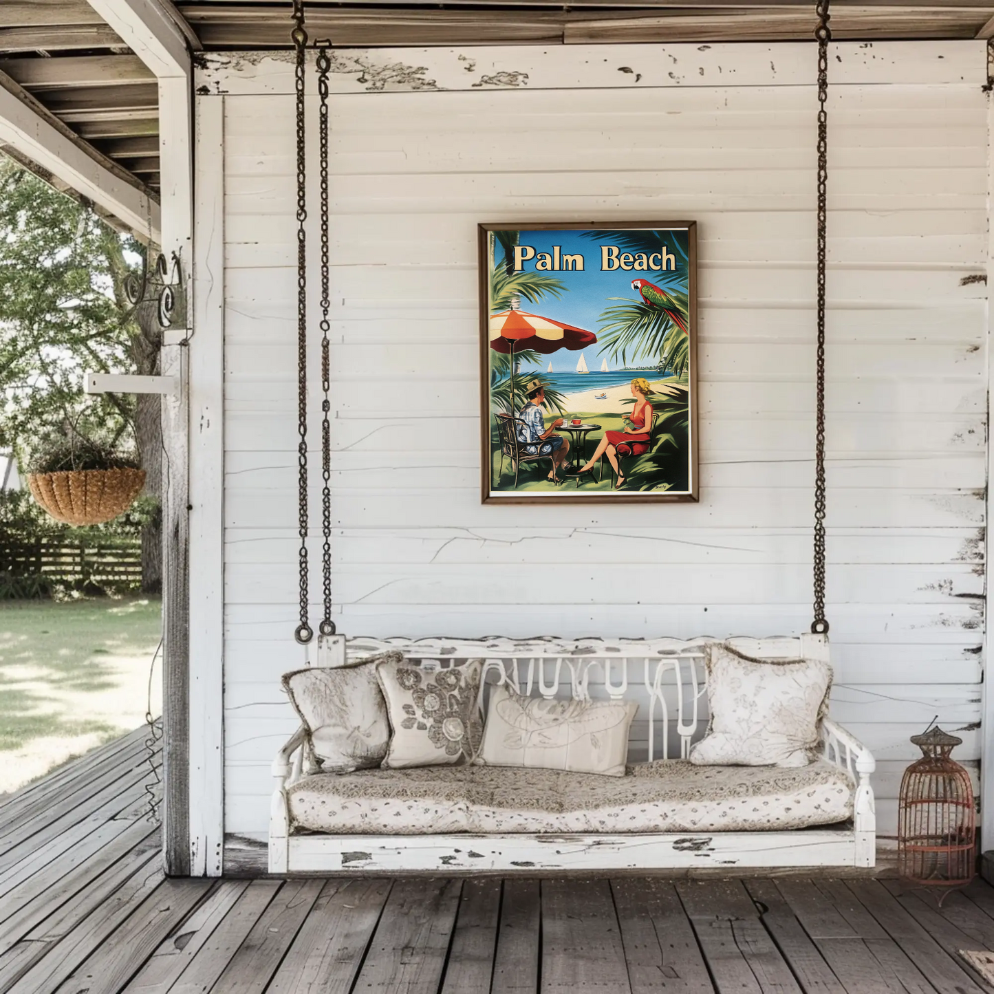 Palm Beach Vintage Poster Beach Tea
