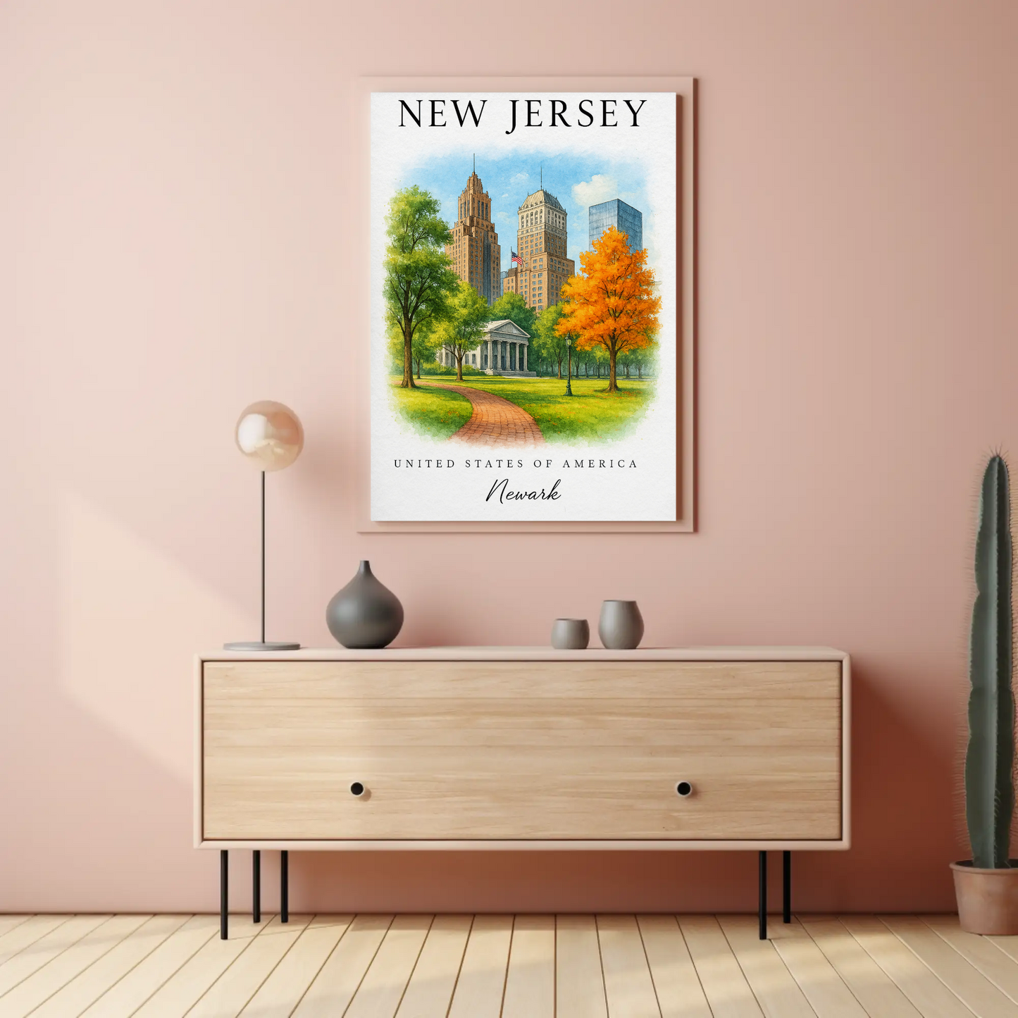 New Jersey, Newark Signature Series Vintage Travel Poster