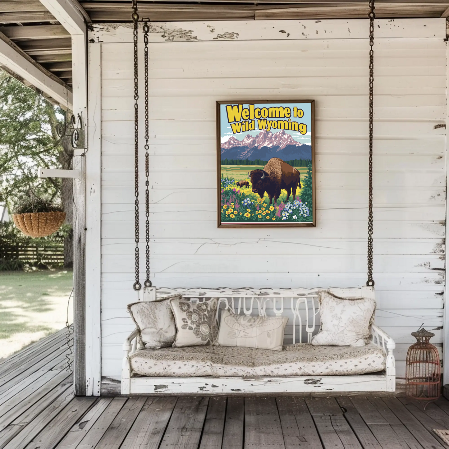 Welcome to Wild Wyoming Vintage Poster