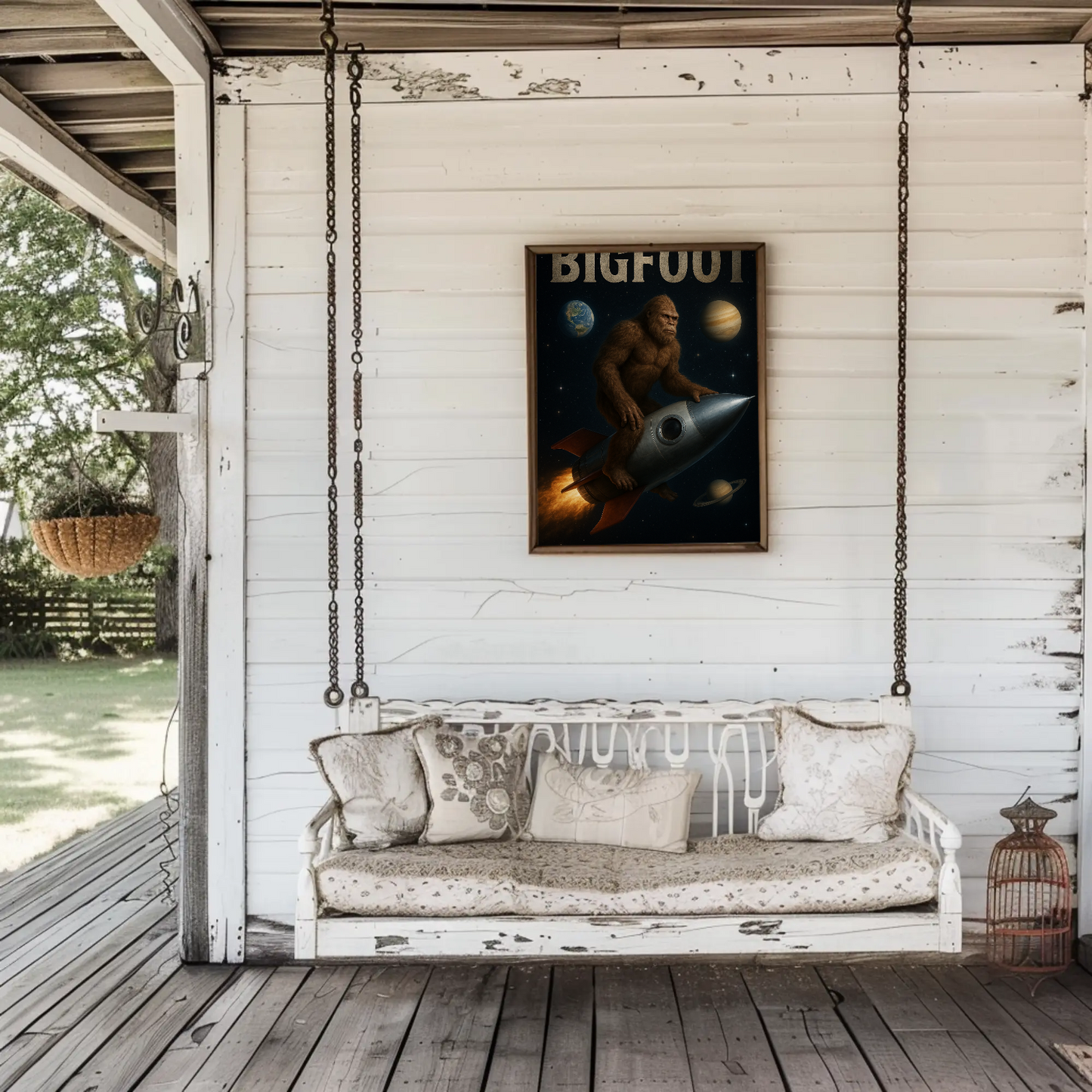 Vintage Poster Bigfoot Space Realism