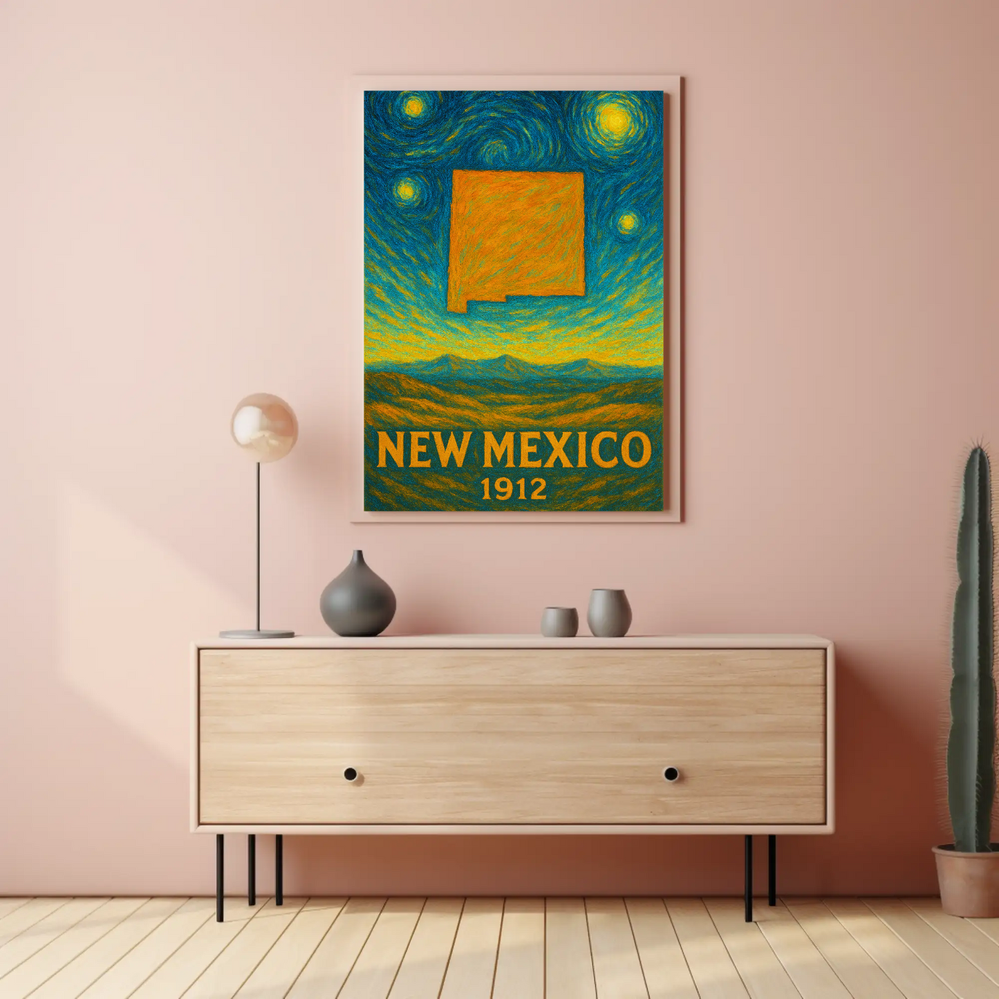 New Mexico Starry Night Poster