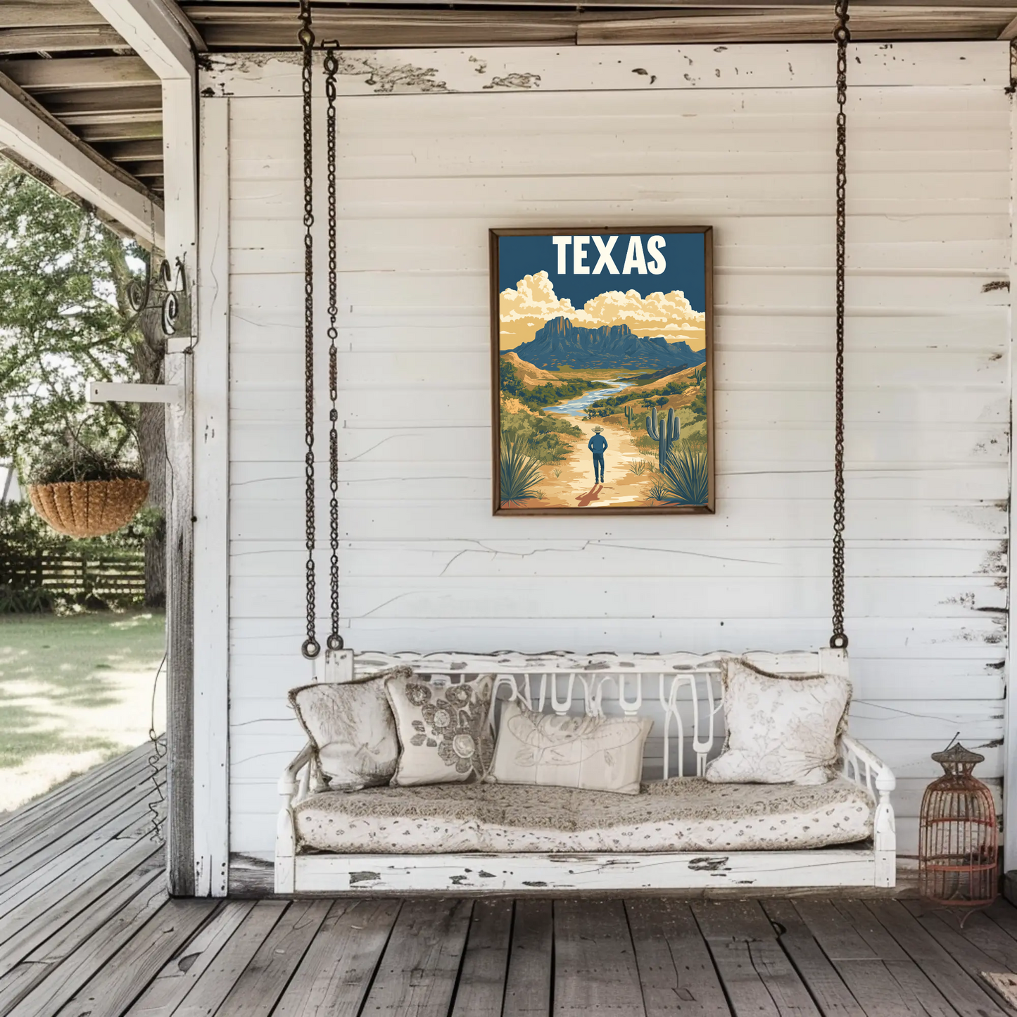 Texas Vintage Poster - Western Landscape