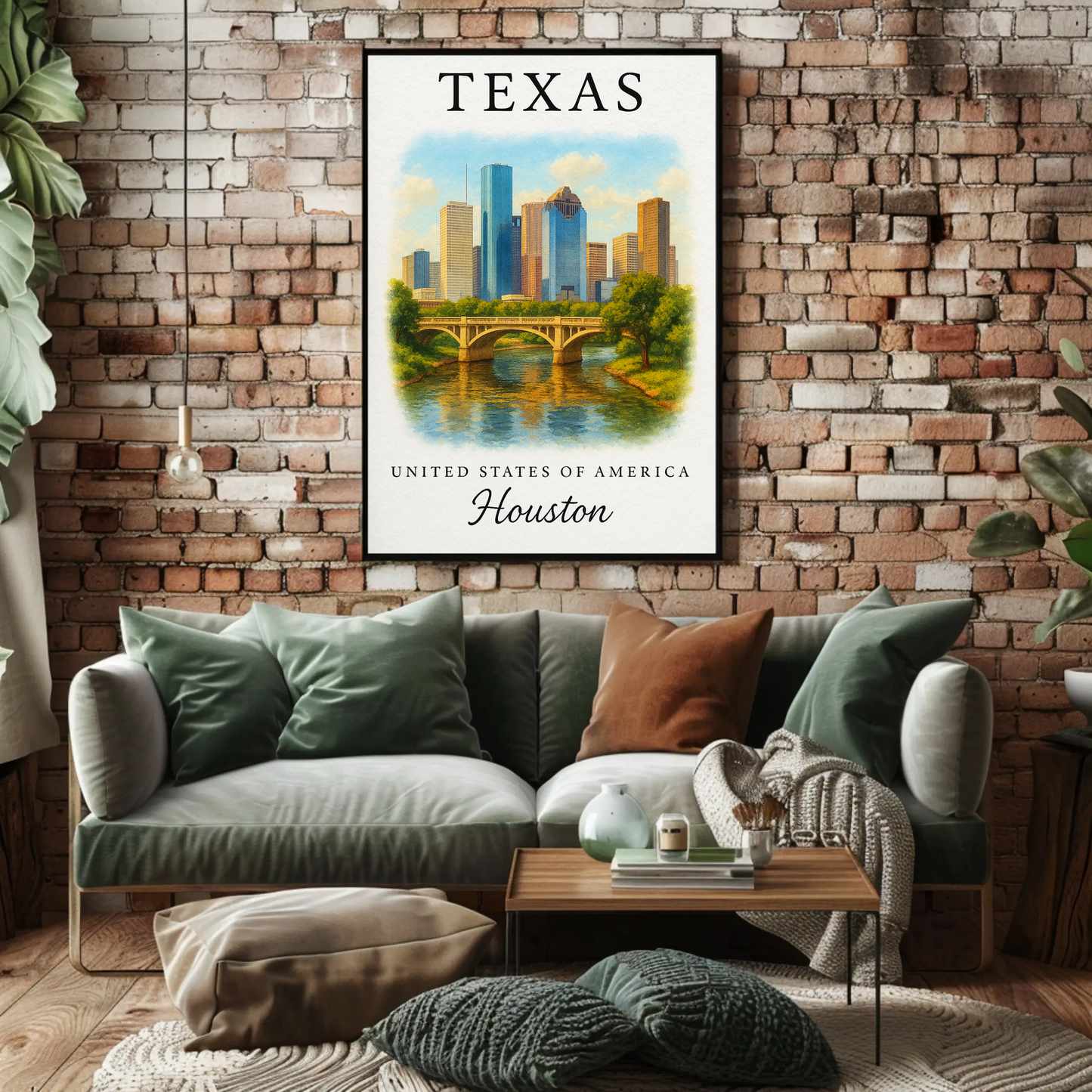 Texas, Houston Signature Series Vintage Travel Poster