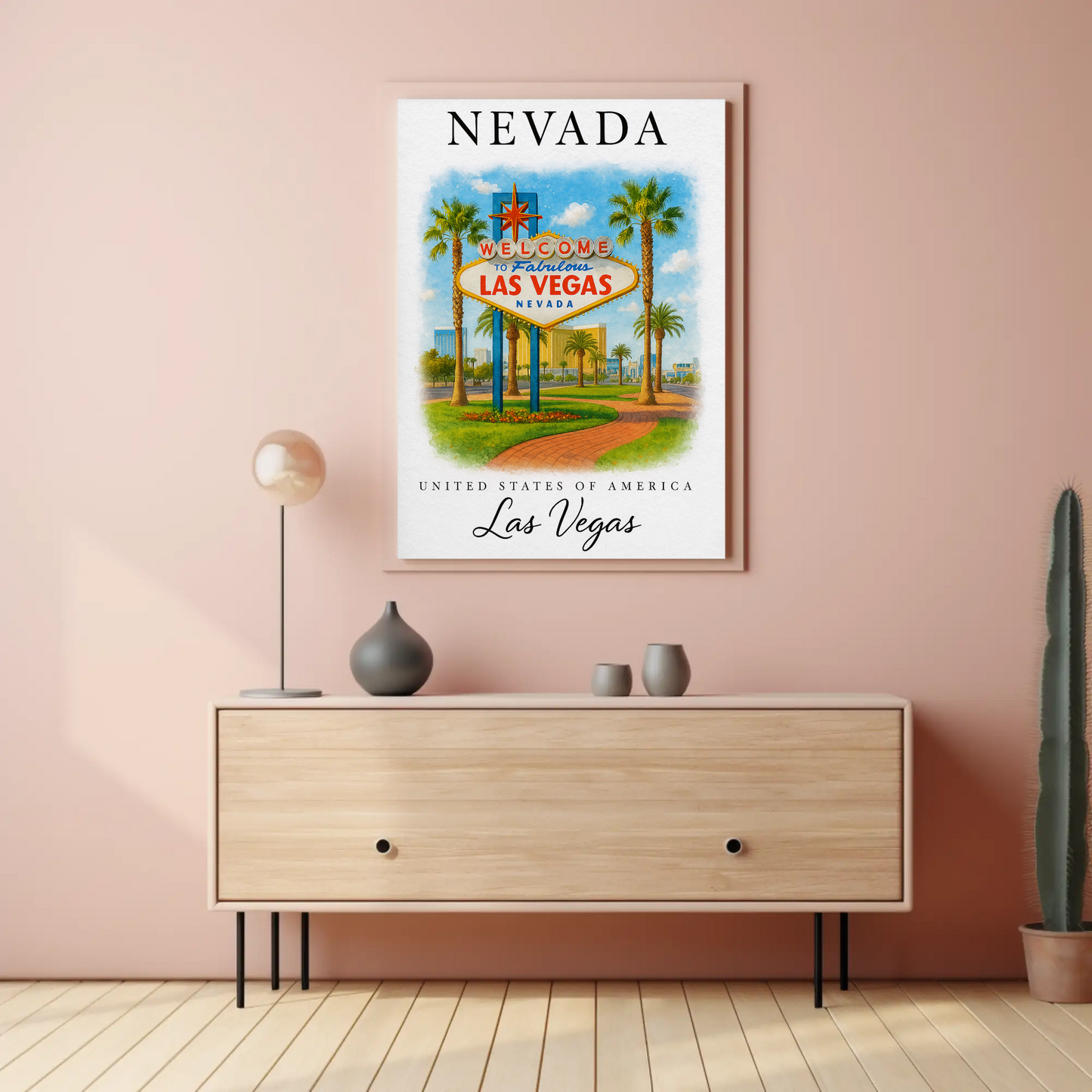 Nevada, Las Vegas Signature Series Vintage Travel Poster