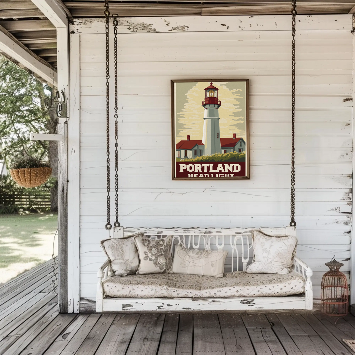 Portland Head Light - Maine Vintage Travel Poster