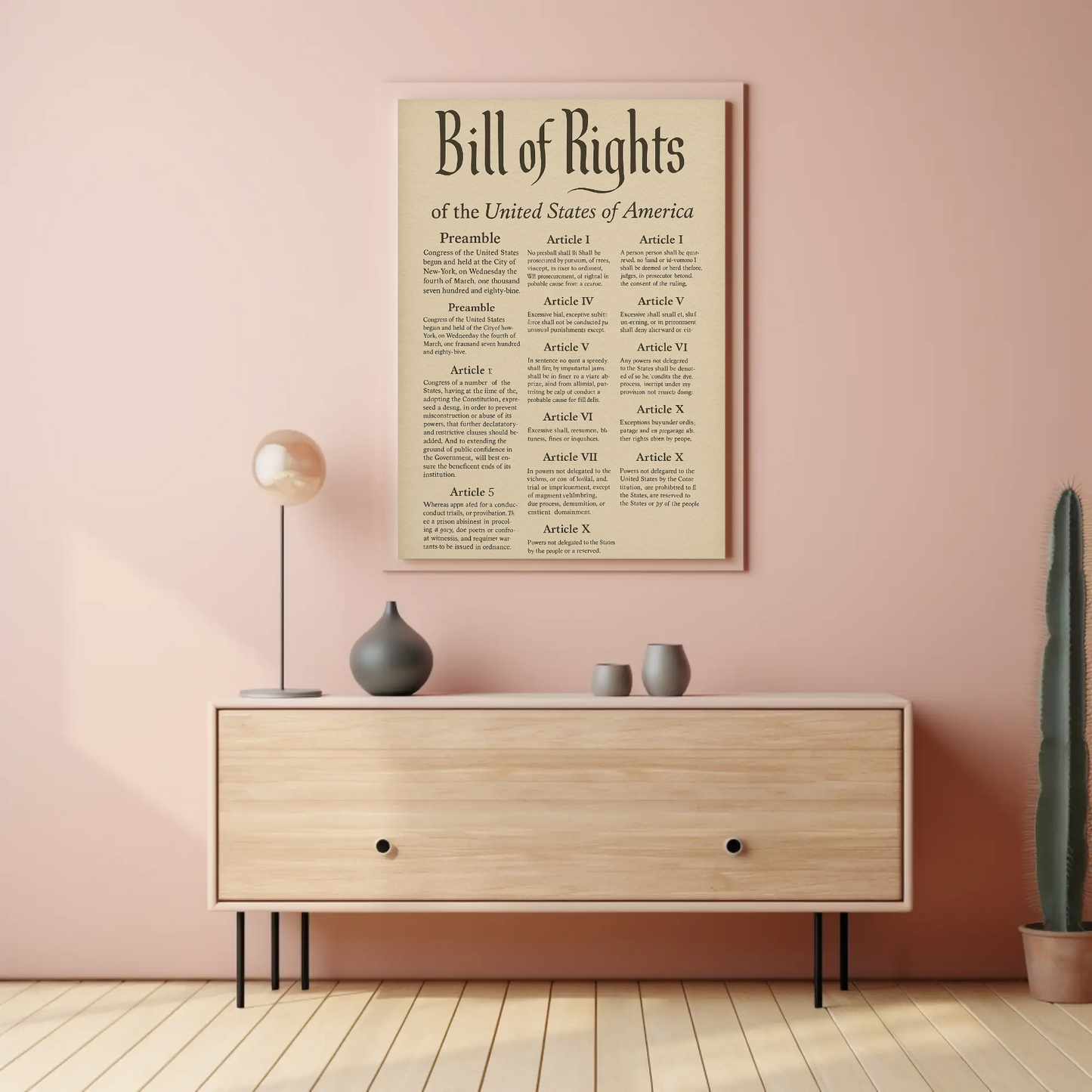 Bill Of Rights United States Poster