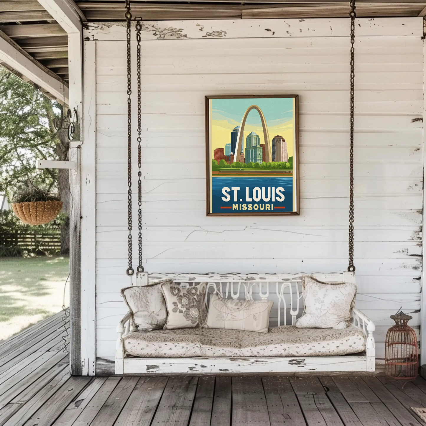St. Louis Missouri Vintage Poster - Gateway Arch