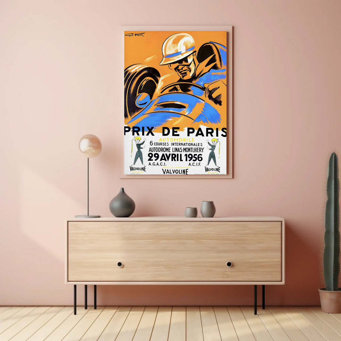 Prix de Paris – 1956 Valvoline Race Poster