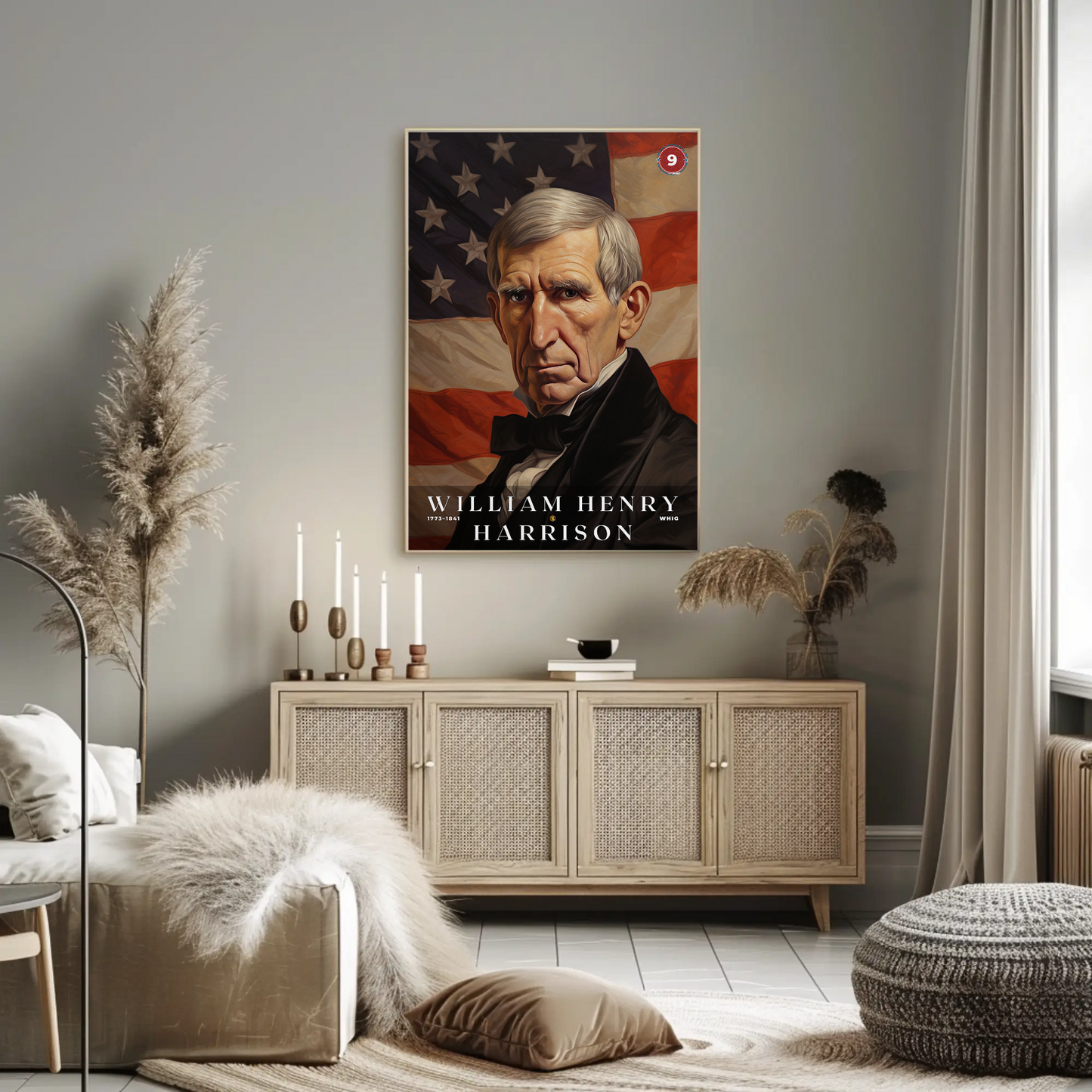 William Harrison 9th President Of The United States Portrait