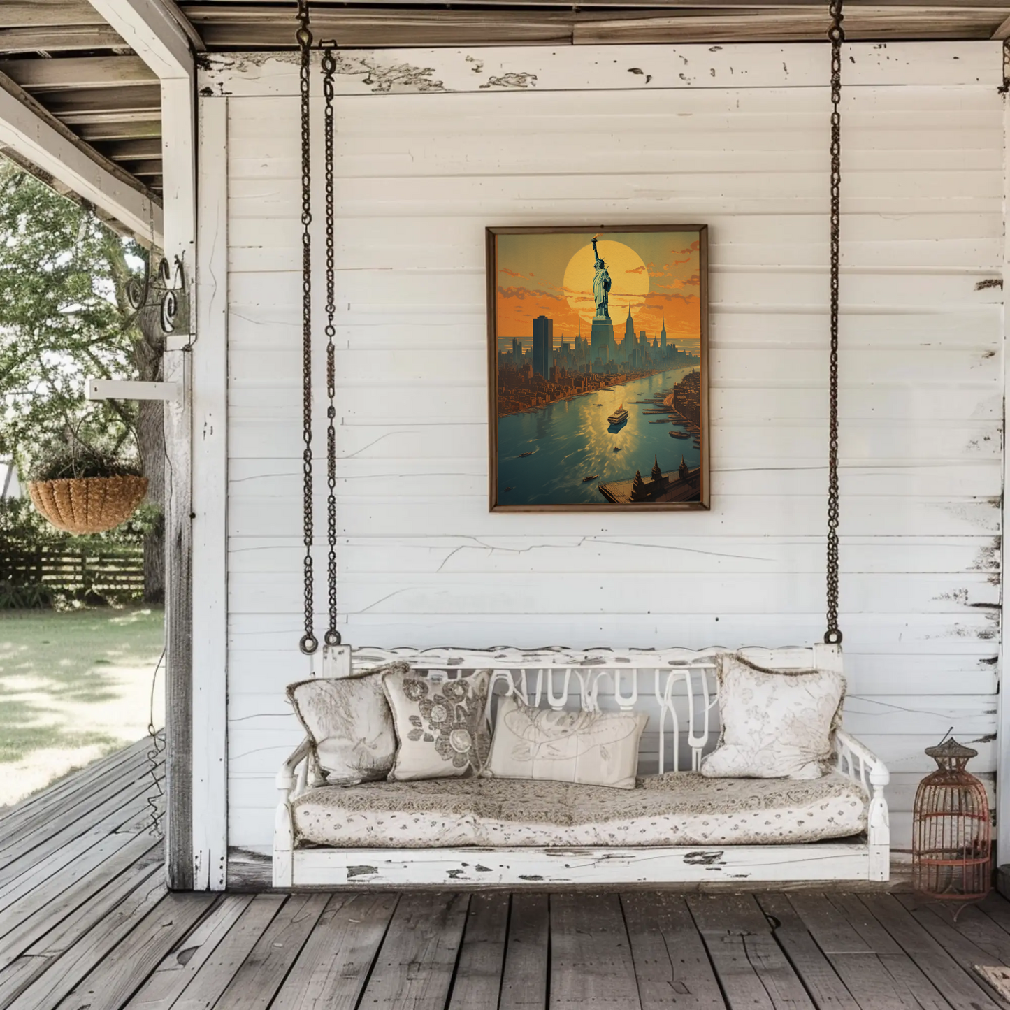 Statue of Liberty at Sunset Poster