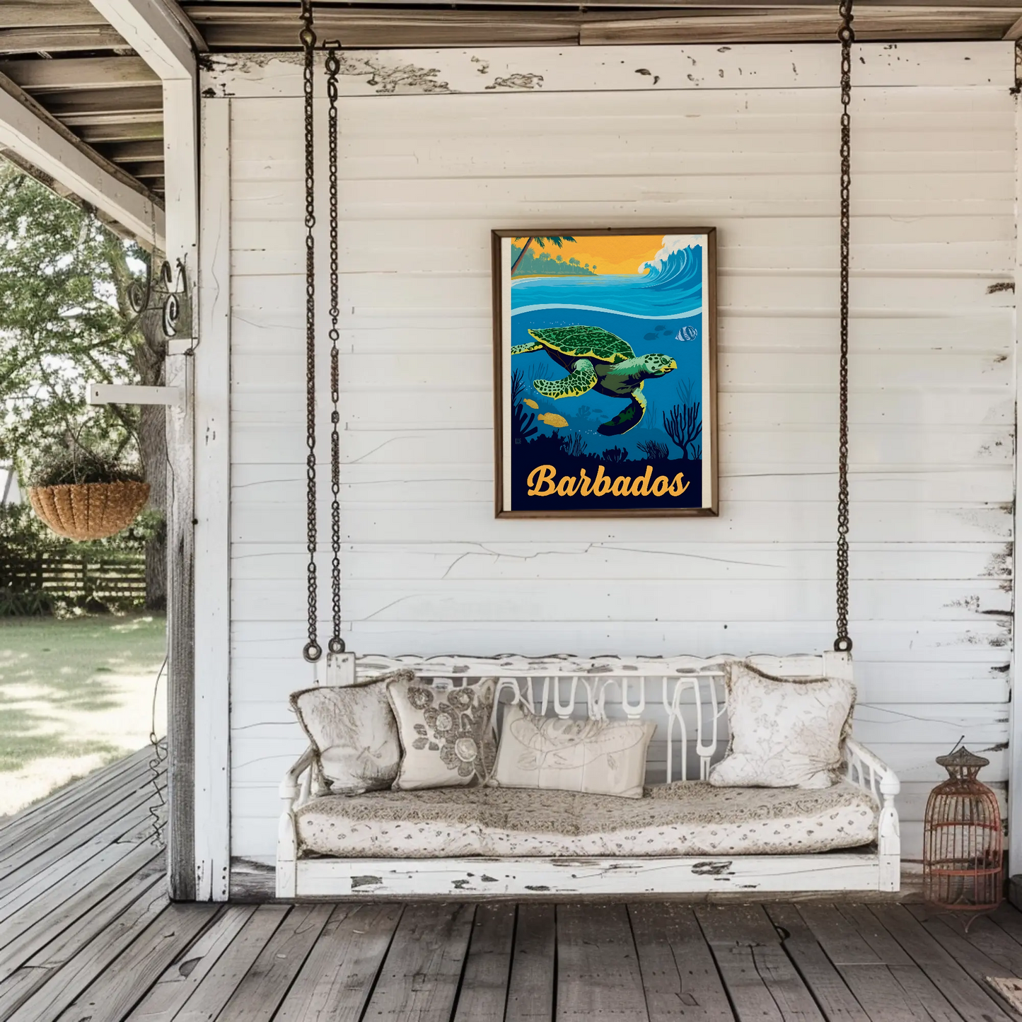 Barbados Vintage Travel Poster