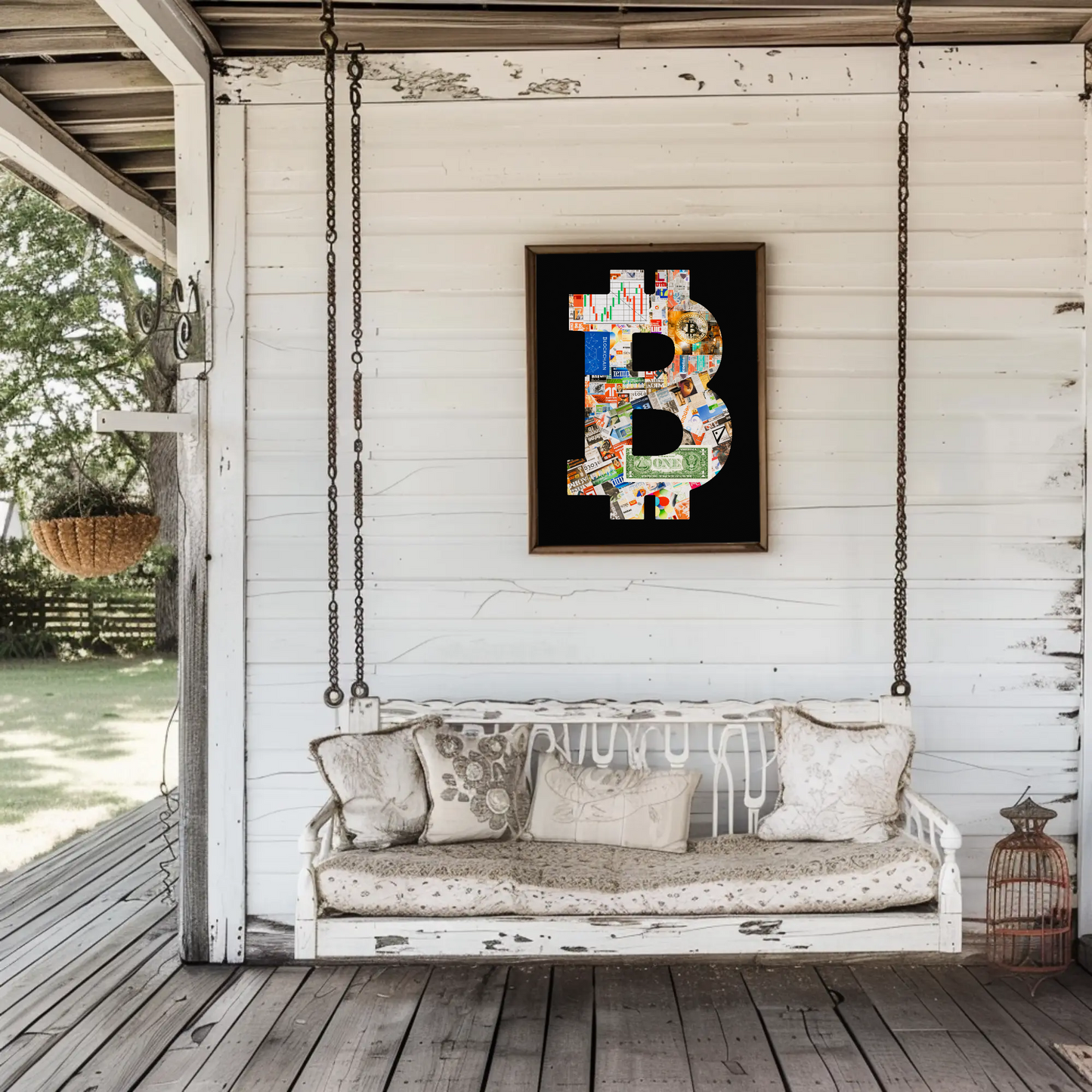 Vintage Poster Bitcoin Collage Art