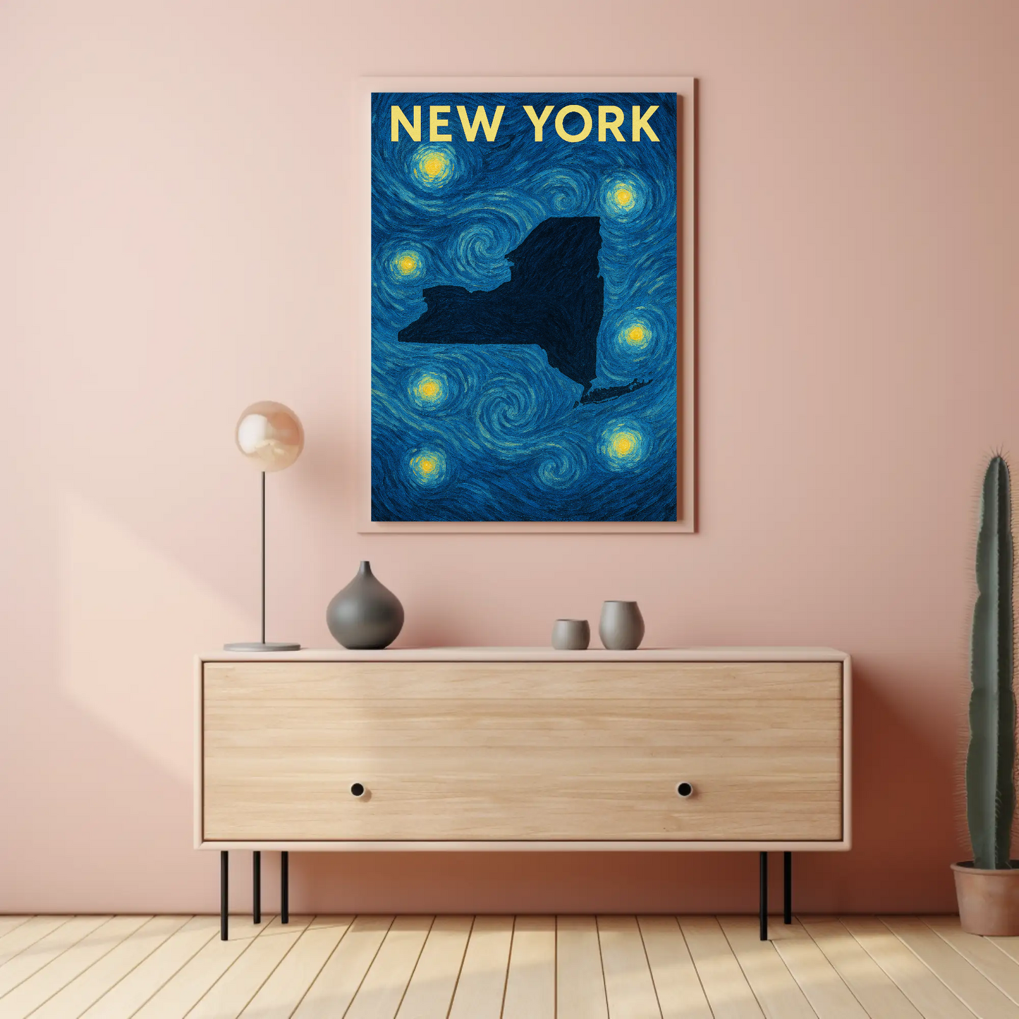 New York Starry Night Poster