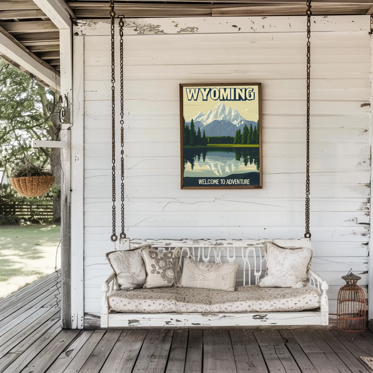 Wyoming Adventure Vintage Poster