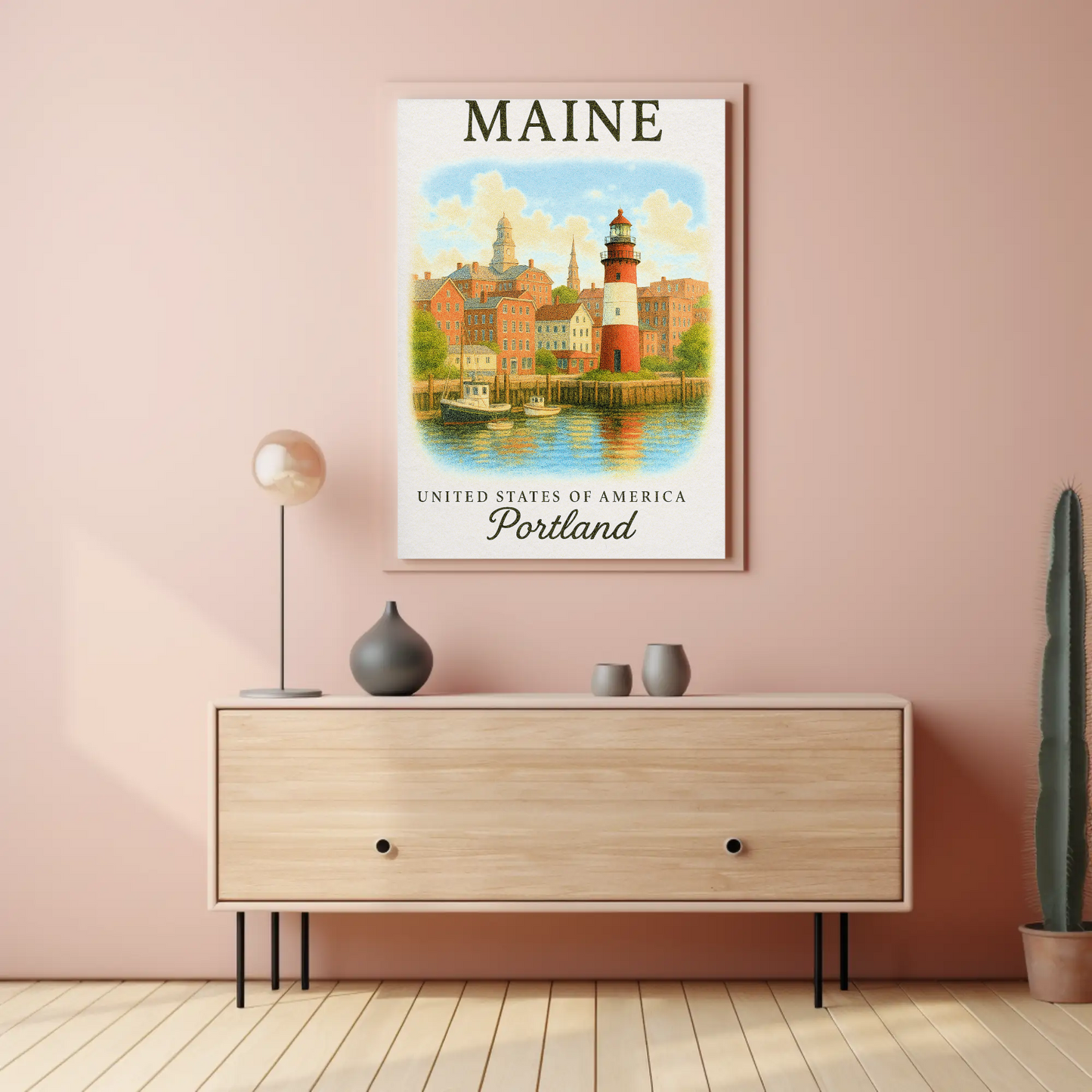 Maine, Portland Signature Series Vintage Travel Poster