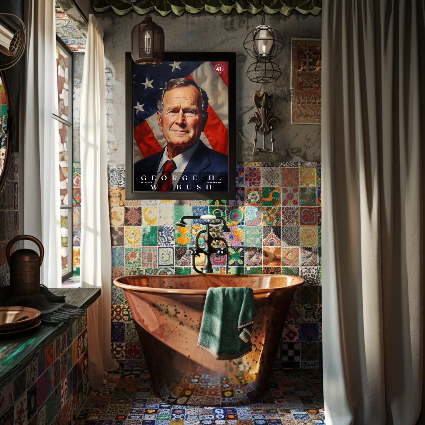 George Bush 41st President Of The United States Portrait