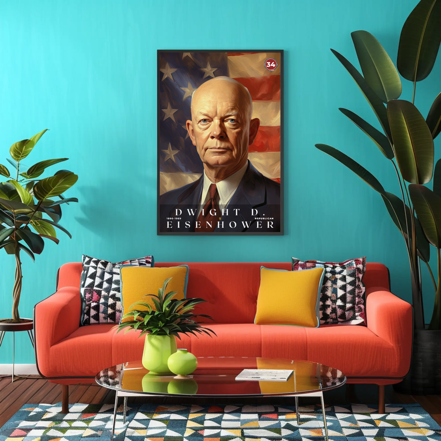 Dwight Eisenhower 34th President Of The United States Portrait