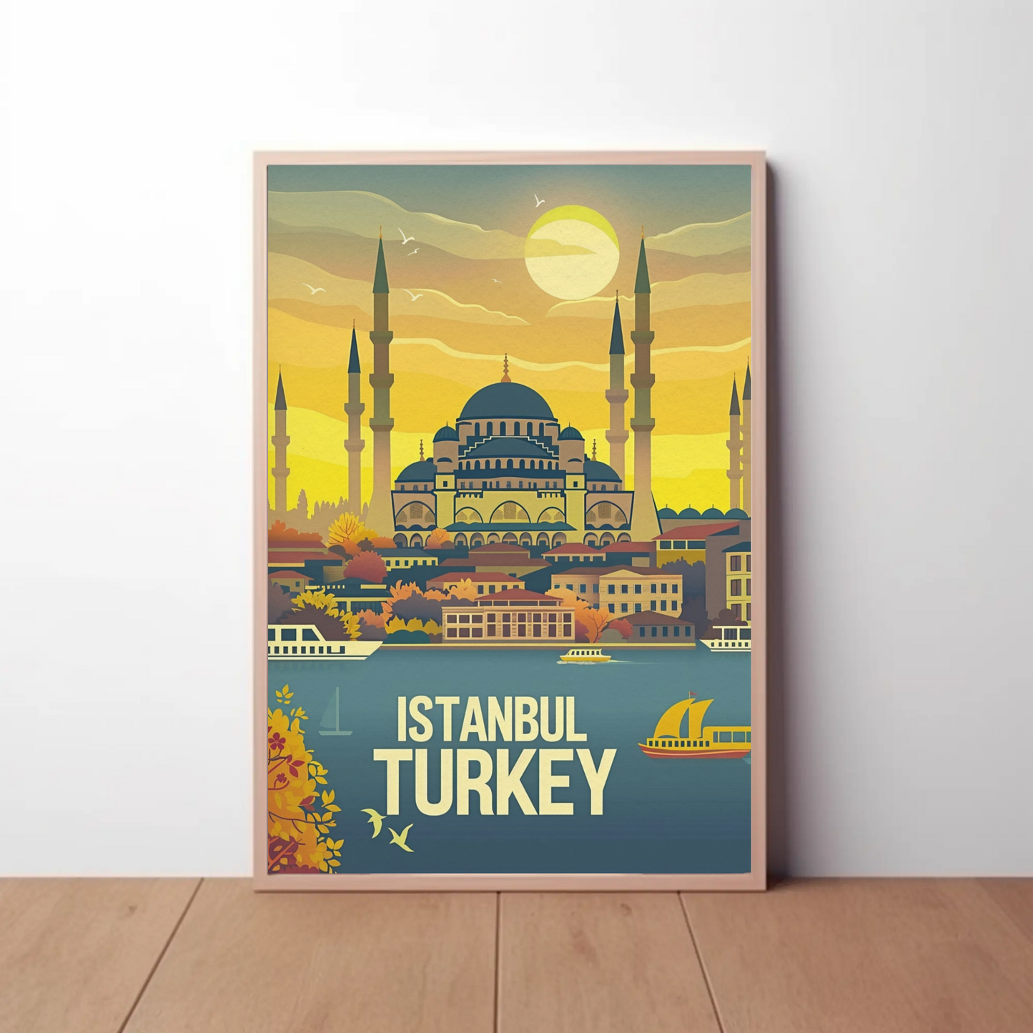 Istanbul Turkey Vintage Poster