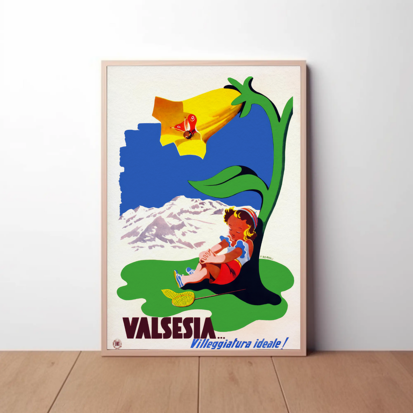 Valsesia Vintage Poster Ideal Vacation