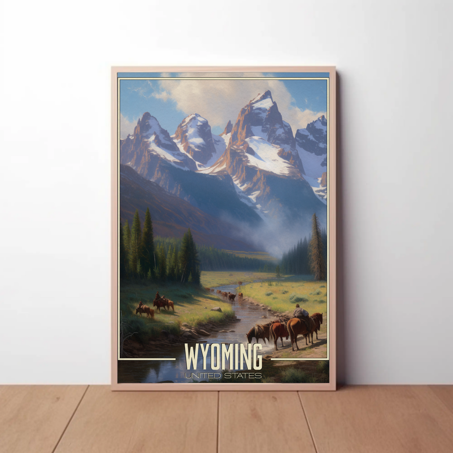 Wyoming United States Vintage Poster