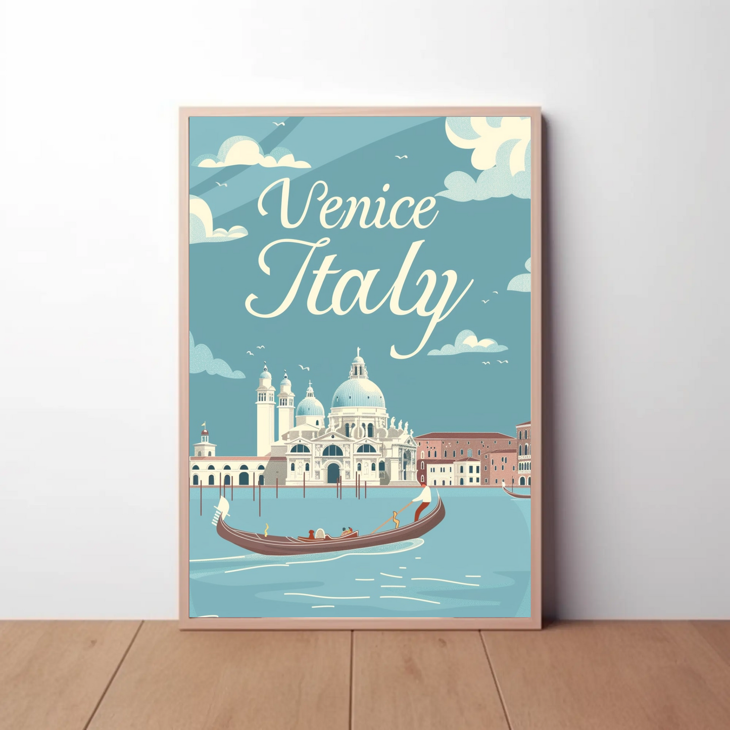 Venice, Italy - Gondola Vintage Style Poster
