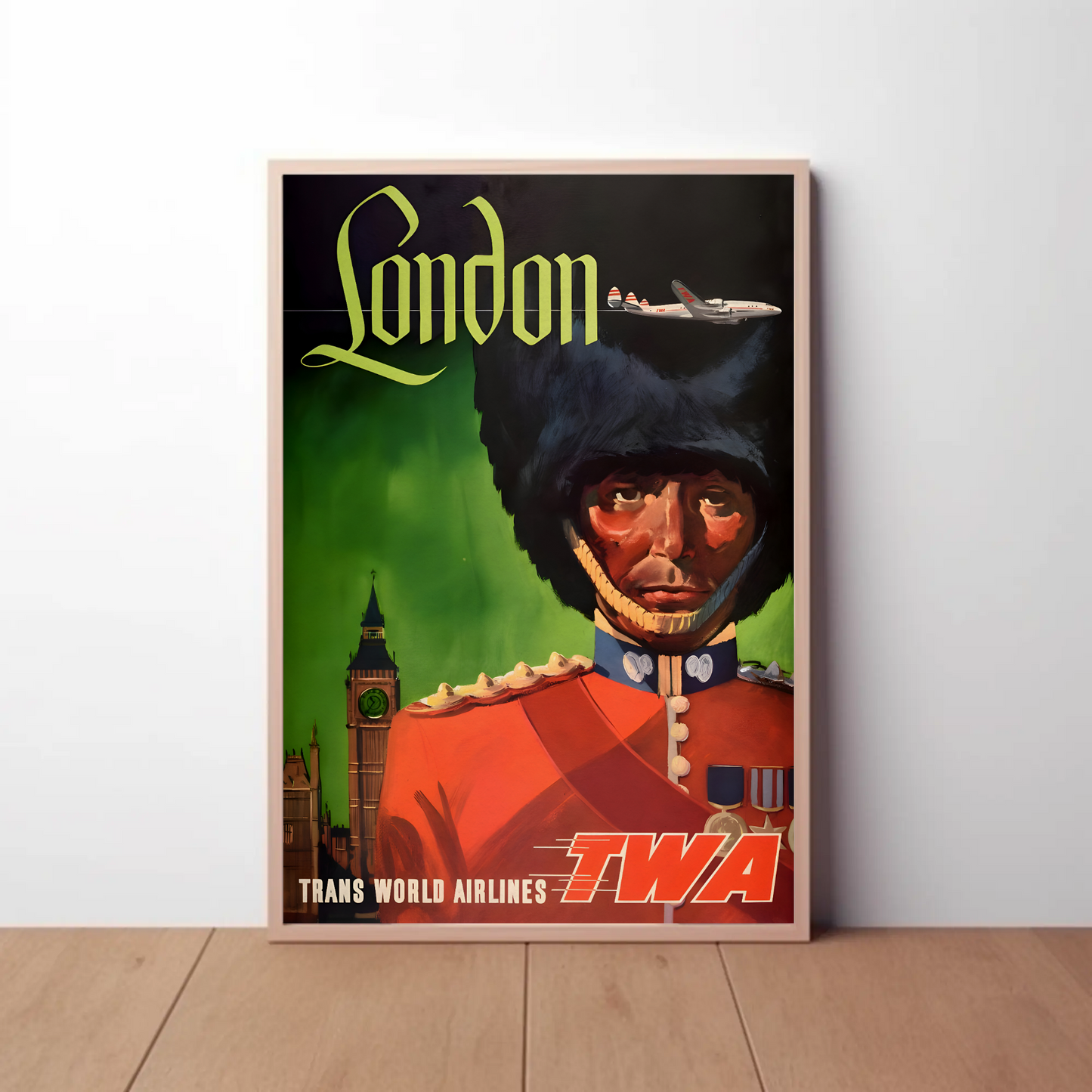 London Trans World Airlines Vintage Poster