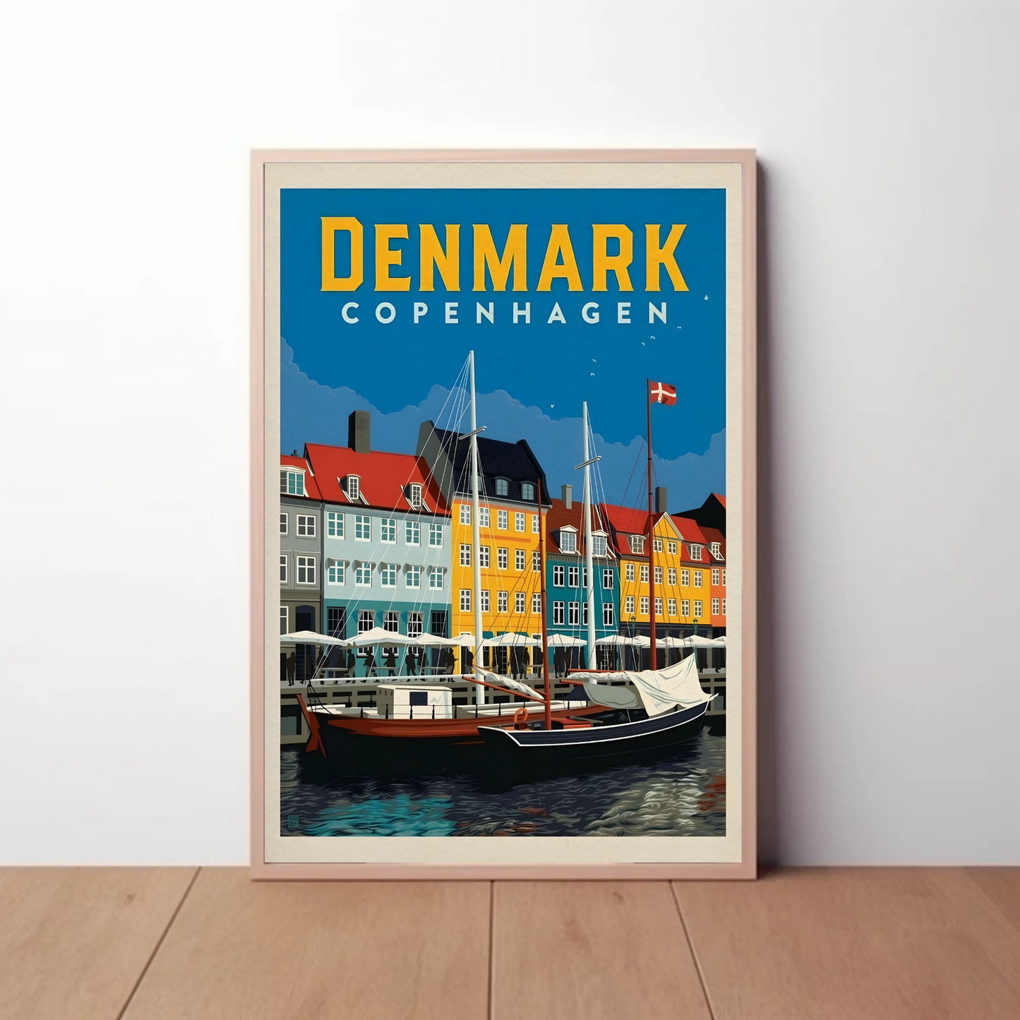 Denmark Copenhagen Vintage Poster