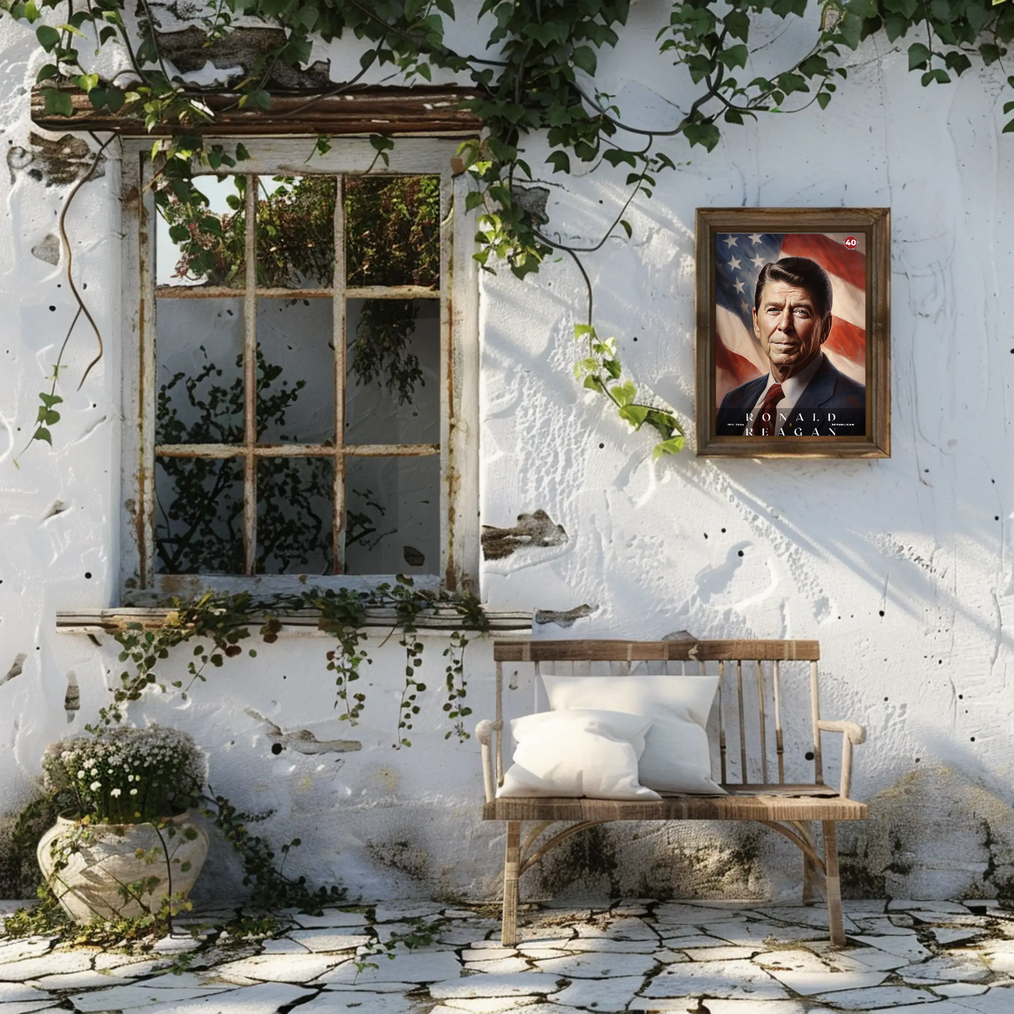 Ronald Reagan 40th President Of The United States Portrait