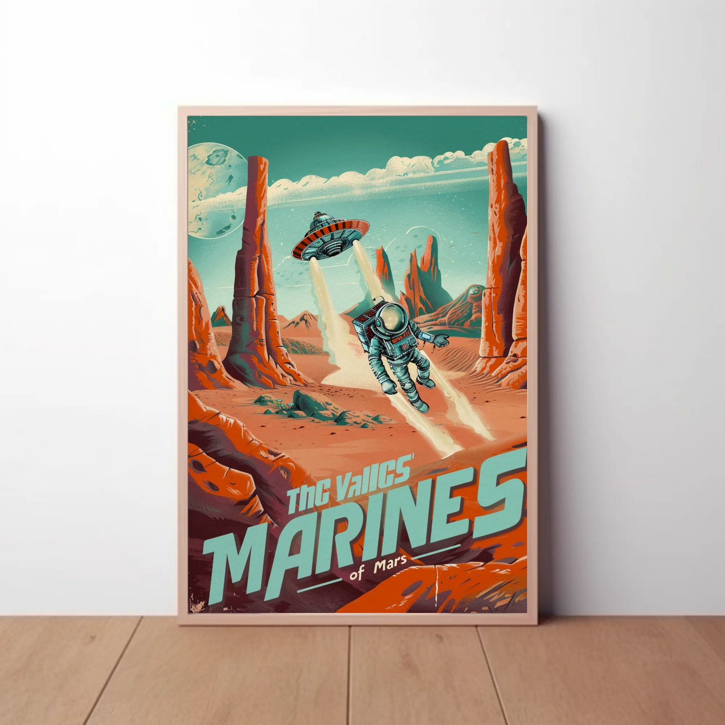Mars Vintage Poster - Space Marines